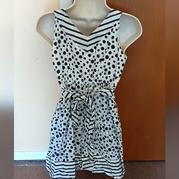 NWOT Black and White Mini Tank Top Dress - Picture 5 of 6